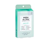 VOESH Pedi in a Box Ultimate 6 Step- Aloe Scent, tratamiento intensivo del pie, Pedi en una caja, tratamiento de pedicura en el hogar, remojo de pies, máscara de pie, exfoliante para pies, belleza
