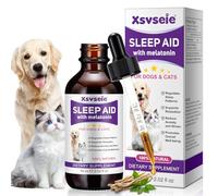 VOFANK Las Gotas de melatonina para Mascotas, Melatonin for Pets, Apoyo para la relajación de los Perros y Gatos, Calma el Comportamiento del Perro, Ayuda a Dormir más Tranquilo 60ML