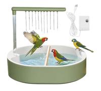 Vogel-Dusche - 28x31,8x25cm Badebecken mit fließendem Wasser, Papageiendusche für Haustiere, Unzertrennliche Conure Kanarienvogel Nymphensittich Wellensittich, Geeignet für Garten Balkon Terrasse Wohn
