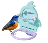Vogel Sitzstange | Käfig Spielzeug | Spiegel Vogelsitz Set | Tierbeschäftigung für Nymphensittiche Keilschwanzsittiche Wellensittiche Kanarienvögel Kleine Mittlere Käfige Interaktive Spielst