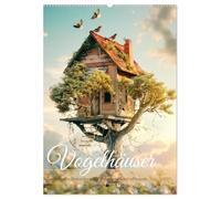 Vogelhäuser Zauberhafte Wohnideen für gefiederte Freunde (Wandkalender 2026 DIN A2 hoch), CALVENDO Monatskalender: Originelle Heime für kleine und große Vögel