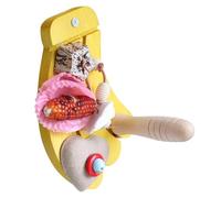 Vogelkäfig Sitzstange - Holzspielzeug Vögel 19 cm, Kausitzstange | Bananenförmige Vogelspielzeug Käfig Für Sittiche, Nymphensittiche, Unzertrennliche, Ara, Sperlingspapagei, Wellensittiche