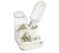 Vogelkäfig Wasserspender - Automaticher Auslaufsicherer Futterspender | ABS PP PC Käfig Zubehör | 250 ml Wasser 300 g Körner Mit Sitzstange Für Wellensittich Kanarienvogel Hamster Innen Außen