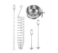 Vogelschalen Für Käfig - 5 Stück -Snack-Spieße, Nymphensittich-Futterspender | Für, Haustierkäfig, Stange, Außenbereich, Finken, Hinterhof, Innenbereich, Wellensittich