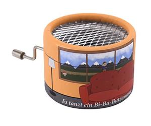 Voggenreiter Caja de música 1291 "Es tanzt ein Bi-Ba-Ba-Ba utzemann", caja de música de alta calidad con mecanismo de calidad y manivela, carcasa robusta y adecuada para niños