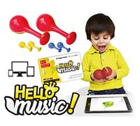 Voggenreiter Maracas Percussion - Juego de maracas para niños a partir de 12 meses, incluye software de aprendizaje Hello Music para smartphone, tablet y ordenador (2 maracas incluidas)