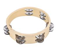 Voggy's Headless Tambourine Sound Toy Instrumento de percusión schellenkranz para niños (Borde de Madera ergonómicamente aplanado, 12 jingles, diámetro: Aprox. 21 cm), marrón