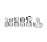 VOGGWBMQ 1PC Fit Tube O/D 10mm To M16x1.5 Female 304 Stainless Ferrule Pneumatic Air Compression Fitting