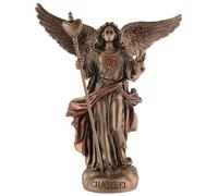 VOGLER Joh. Vogler GmbH Arcángel Chamuel 708-78395 - Figura de ángel del amor en miniatura de piedra artificial pintada a mano con color bronce