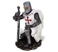 VOGLER Joh. Vogler GmbH Caballero templario arrodillado 17 cm Figura Caballero templario Cruz decoración Escultura
