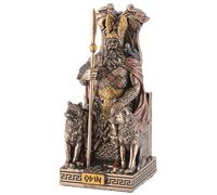 VOGLER Joh. Vogler GmbH Dios germánico Odin en el trono, piedra artificial, pintado a mano por artista, color bronce