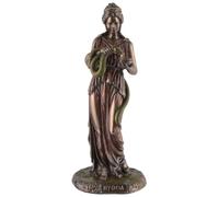 VOGLER Joh. Vogler GmbH Diosa griega Hygieia, diosa de la salud, piedra artificial, bronceada a mano y coloreada, por Veronese