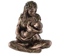 VOGLER Joh. Vogler GmbH Gaia - Figura de tierra con bebé en el pecho, color bronce