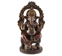 VOGLER Joh. Vogler GmbH Ganesha - Figura de dios indio de la felicidad sentado en el arco del templo bronceado by Veronese