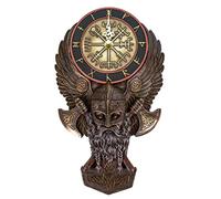VOGLER Joh. Vogler GmbH Veronese - Reloj de pared vikingo (29 cm), diseño con figura de bronce
