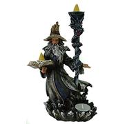 Vogler Magos Merlin - Figura de mago con cono de incienso y vela de té (23 cm)