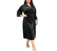 VOGMATE Bata de Casa Mujer Talla Grande Velvert Larga Kimono Albornoz Dressing Gown Women