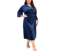 VOGMATE Bata de Casa Mujer Talla Grande Velvert Larga Kimono Albornoz Dressing Gown Women