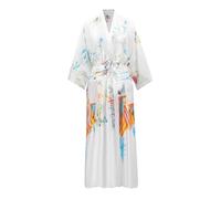 VOGMATE Bata Mujer Talla Grande Kimono Japones Estilo Mujer Bata Larga Seda Bata de Casa Dressing Gown Women Robe