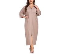 VOGMATE Batas de Casa con Cremallera Larga Mujer Albornoz Talla Grande Peso Ligero Dressing Gown Women