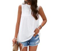 VOGMATE Camiseta sin Mangas Mujer Verano Elegante Blusa Básica Delgada Camisa Oficial de Negocios de Verano