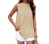 VOGMATE Camiseta sin Mangas Mujer Verano Elegante Blusa Básica Delgada Camisa Oficial de Negocios de Verano