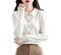 Vogrtcc Cárdigan De Punto De Lana para Mujer Cárdigan De Punto Informal con Botón De Suéter Suelto