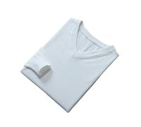 Vogrtcc Puentes de los hombres Vneck manga larga Jerséis de lana de color sólido Jumpers, blanco, L
