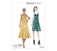 Vogue 9278 - Patrones de costura para vestidos (tamaño A5, 6-8-10-12-14)