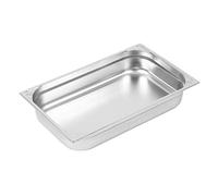 VOGUE DW434 Sartén de acero inoxidable resistente 1/1, capacidad de 13,5 L, 100 mm de altura, 325 mm de ancho, 530 mm de longitud