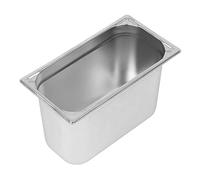 VOGUE DW445 304 - Sartén gastronorm (1/3, capacidad de 7,5 L, 200 x 176 x 325 mm), color plateado