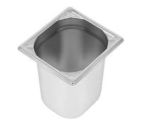 VOGUE DW452 304 - Sartén gastronorm de acero inoxidable resistente, capacidad de 3 L, 200 mm x 162 mm x 176 mm, color plateado