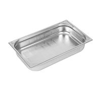 VOGUE DW462 304 - Sartén perforada de acero inoxidable para gastronorm 1/1, capacidad de 13,5 L, 100 mm x 325 mm x 530 mm, color plateado