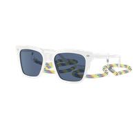 Vogue Eyewear Hombre Sunglass VO5380S - Color del Marco: Blanco, Color de la Lente: Azul Oscuro