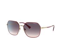 Vogue Eyewear Mujer Sunglass VO4198S - Color del Marco: Rojo superior / Dorado, Color de la Lente: Rosa Degradado Gris Oscuro