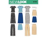 Vogue Fabrics New Look 6730 - Patrones de Costura para Mujer (Tallas A, Papel, Blanco, A (S-M-L-XL)