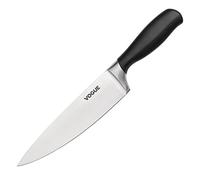 Vogue GD750 Soft Grip Cuchillo de chef de con mango negro, alto carbono acero inoxidable, 20,5 cm Longitud de la hoja