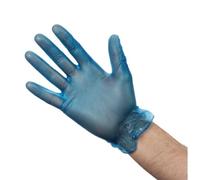 VOGUE - Guantes de vinilo para preparación de alimentos, color azul