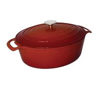 Vogue Oval rojo cacerola grande 6Ltr 125 x 230 x mm hierro fundido cazuela Creuset
