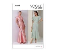 Vogue Paper Pattern V2027D5 - Vestido de mujer en dos longitudes D5 (4-6-8-10-12)