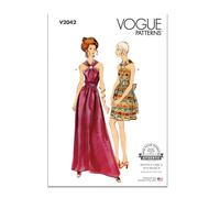 Vogue Paper Pattern V2042B5 - Vestido de mujer en dos longitudes B5 (8-10-12-14-16)