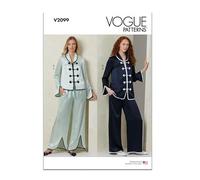 Vogue Paper Patterns V2099A - Pijama para mujer (talla XS-S-M-L-XL-XXL)