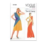 Vogue Paper Patterns V2100H5 - Vestido de punto para mujer por Diane Von Furstenberg H5 (6-8-10-12-14)