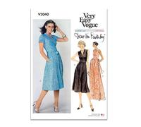 Vogue - Paquete de patrones de costura para vestido DVF de Diane Von Furstenberg, código de diseño V2040, 46-56, multicolor