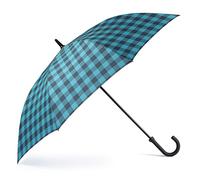VOGUE-Paraguas largo estampado Chess, tamaño Golf XXL extra grande. Tejido Pongee. Apertura automática. Paraguas Anti-Viento (Wind Proof). Medida abierto: 133 cm. Peso: 680 gr. (Azul Chess)