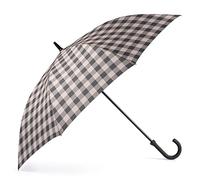VOGUE-Paraguas largo estampado Chess, tamaño Golf XXL extra grande. Tejido Pongee. Apertura automática. Paraguas Anti-Viento (Wind Proof). Medida abierto: 133 cm. Peso: 680 gr. (Beige Chess)
