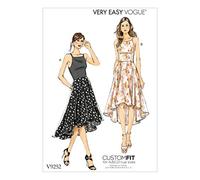 Vogue Patrones de Costura para Ajuste de Costura Vestido con Delantera y Trasera Princesa, Multicolor, tamaños 14 - 22