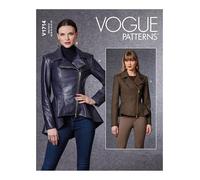 Vogue Patrones V1714F5 Chaqueta Misses, Blanco, F5 (16-18-20-22-24)