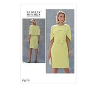 Vogue Patterns Dress Vogue Pattern 1579 A5-Patrón para Vestidos de Mujer (Tallas 36 a 44), Tejido, Multicolor, 20.00 x 0.5 x 25.00 cm