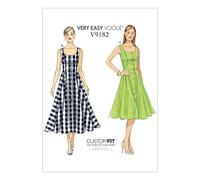 Vogue Patterns 9182 A5 Misses Vestido, tamaño 6 - 14